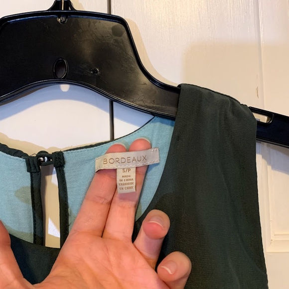 Bordeaux Anthropologie Asymmetrical Silk Tank Top - Picture 2 of 5